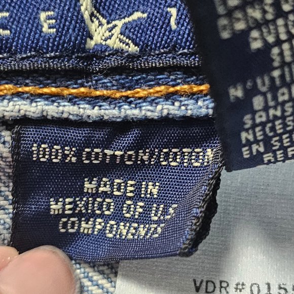 Vintage Eddie Bauer Loose-Fit Blue Denim Jeans 14P - Picture 6 of 10